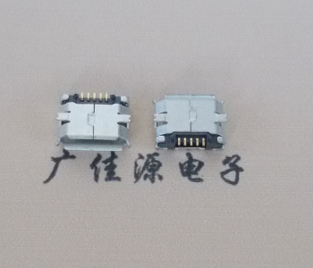 德州MICRO USB 5Pin母座 贴板封装接口 卷边镀雾锡