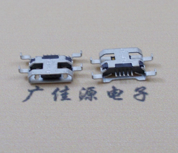 德州MICRO USB 5PIN接口 沉板1.6MM 四脚插板无导位