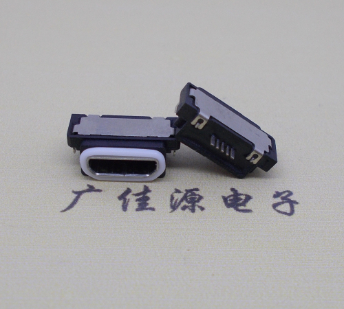 德州micro usb5pin防水接口 沉板 0.8卧式防水母座