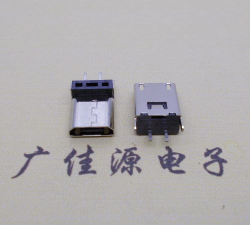 德州micro 2p直插母座无卷边180度铆合式H=9.3、10.0、10.5、11.5mm