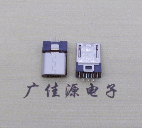 德州micro 5p短体公头夹板0.8无地脚