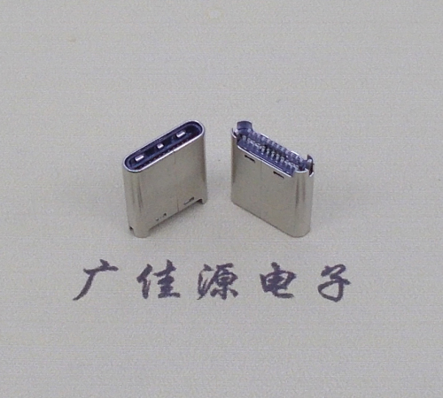 德州TYPE-C公头24P夹0.7mm厚度PCB板 外壳铆压和拉伸两种款式 可高数据传输和快速充电音频等功能