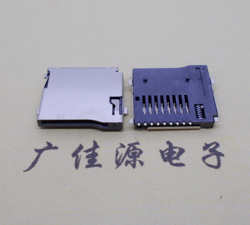 德州 厂家直销TF-卡座9p自弹网络储存卡座尺寸规格齐全