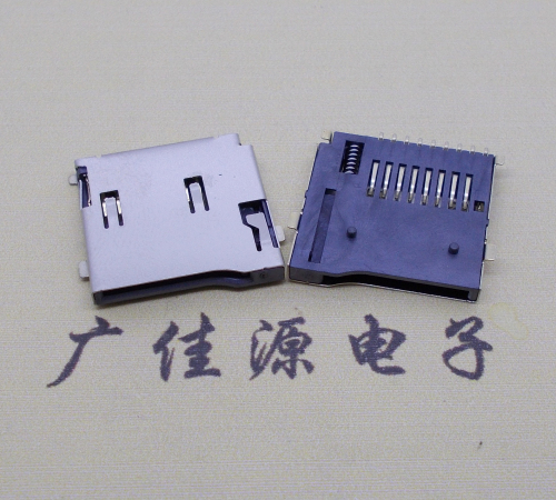 德州TF PUSH 外焊(全金)8pin带弹卡座
