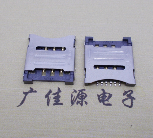 德州MICRO SIM 1.8H 6P 掀盖式卡座